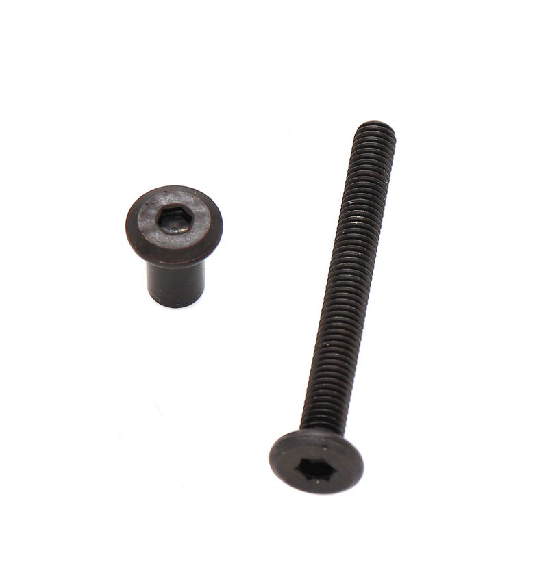 binifiMux 10-Pack M6x65mm Black Socket Cap Screws Barrel Nuts Kit for Crib Furniture Bed with M6 x 12mm Barrel Nuts - Image 1